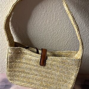 Stylish Tan and Cream woven Women's Bag